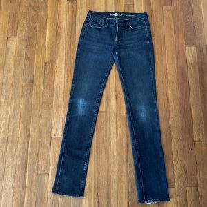 7 For All Mind Kind Jeans "Roxanne" Straight Leg | Dark Wash | Size 27